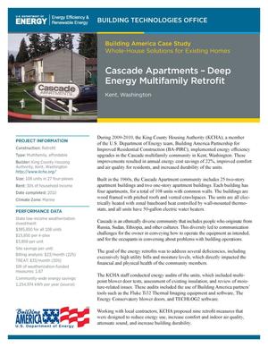 Cascade Apartments - Deep Energy Multifamily Retrofit , Kent, Washington (Fact Sheet)