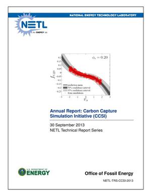 Annual Report: Carbon Capture Simulation Initiative (CCSI) (30 September 2013)