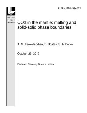 CO2 in the mantle: melting and solid-solid phase boundaries