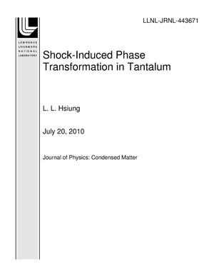 Shock-Induced Phase Transformation in Tantalum