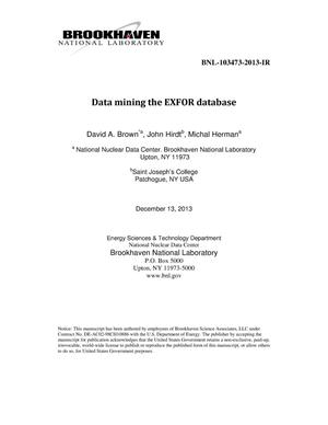 Data mining the EXFOR database