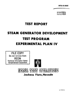 Test report: steam generator development test program