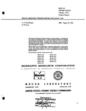 Mound Laboratory Progress Report for August 1963