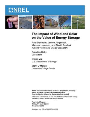 Impact of Wind and Solar on the Value of Energy Storage