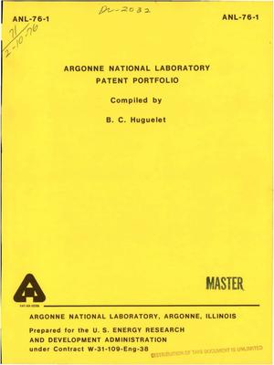 Argonne National Laboratory patent portfolio