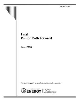 Final Rulison Path Forward