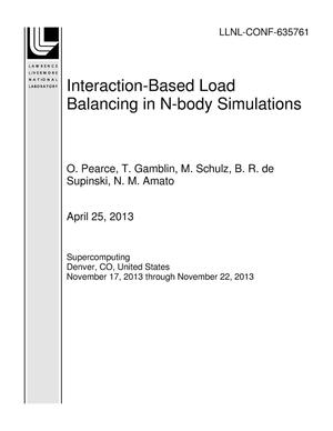 Interaction-Based Load Balancing in N-body Simulations