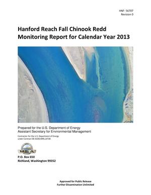 Hanford Reach Fall Chinook Redd Monitoring Report for Calendar Year 2013