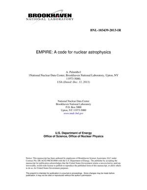 EMPIRE: A code for nuclear astrophysics