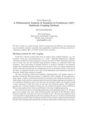 A Mathematical Analysis of Atomistic-to-Continuum (AtC) Multiscale Coupling Methods