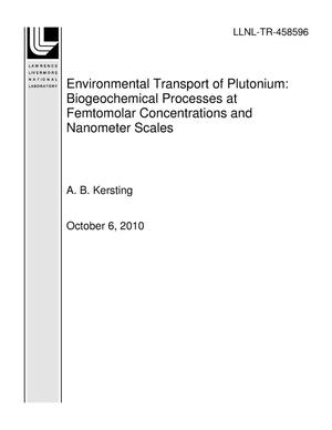 Environmental Transport of Plutonium: Biogeochemical Processes at Femtomolar Concentrations and Nanometer Scales