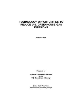 Technology Opportunities to Reduce U.S. Greenhouse Gas Emissions