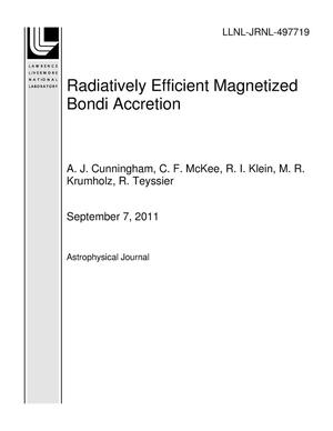 Radiatively Efficient Magnetized Bondi Accretion