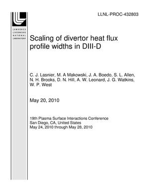 Scaling of divertor heat flux profile widths in DIII-D