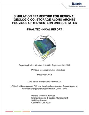 Simulation Framework for Regional Geologic CO2 Storage Along Arches Province of Midwestern United States