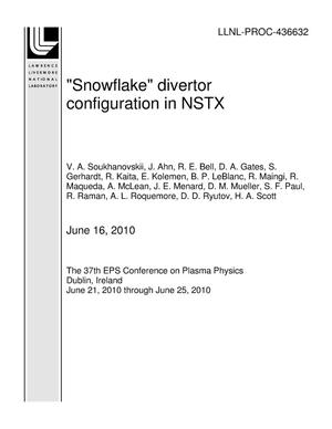 "Snowflake" divertor configuration in NSTX