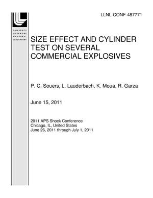 SIZE EFFECT AND CYLINDER TEST ON SEVERAL COMMERCIAL EXPLOSIVES
