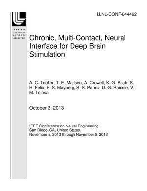 Chronic, Multi-Contact, Neural Interface for Deep Brain Stimulation