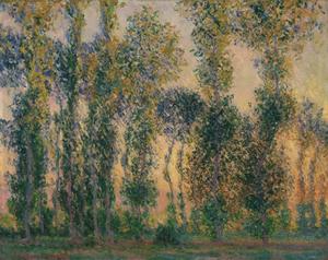 Primary view of object titled 'Poplars at Giverny, Sunrise,'.