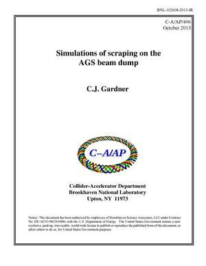 Simulation of Scraping on the AGS Beam Dump