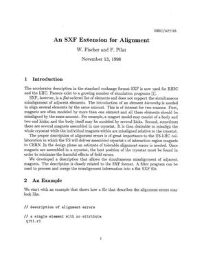 An SXF Extension for Alignment
