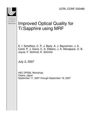 Improved Optical Quality for Ti:Sapphire using MRF