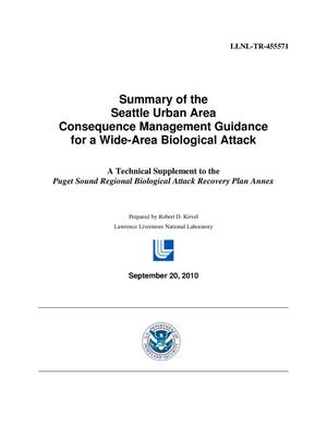 Summary of the Seattle Urban Area Consequence Management Guidance for a Wide-Area Biological Attack