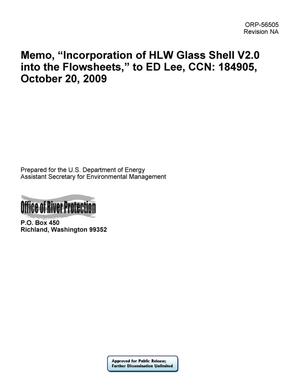 Memo, "Incorporation of HLW Glass Shell V2.0 into the Flowsheets," to ED Lee, CCN: 184905, October 20, 2009