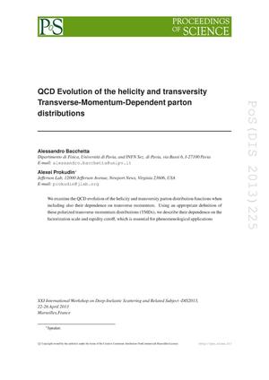 Evolution of the helicity and transversity Transverse-Momentum-Dependent parton distributions