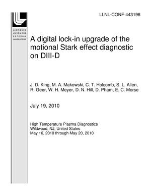 A digital lock-in upgrade of the motional Stark effect diagnostic on DIII-D