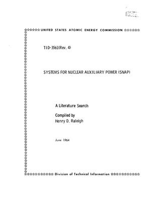 Systems for Nuclear Auxiliary Power (SNAP). A Literature Search