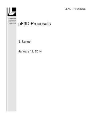 pF3D Proposals