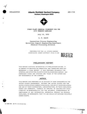 Purex Plant chemical flowsheet for the 1970 thorium campaign