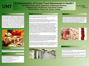 Primary view of object titled 'Is Consumption of Frozen Food Detrimental to Health?'.