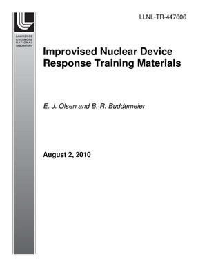 Improvised Nuclear Device Response Training Materials
