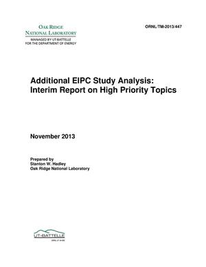 Additional EIPC Study Analysis: Interim Report on High Priority Topics