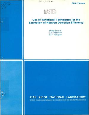 Use of variational techniques for the estimation of neutron detection efficiency