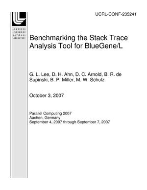 Benchmarking the Stack Trace Analysis Tool for BlueGene/L