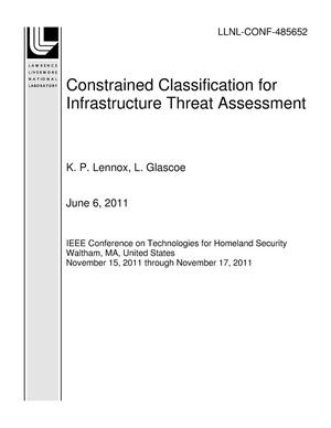 Constrained Classification for Infrastructure Threat Assessment