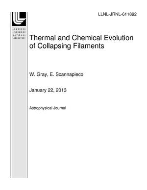 Thermal and Chemical Evolution of Collapsing Filaments