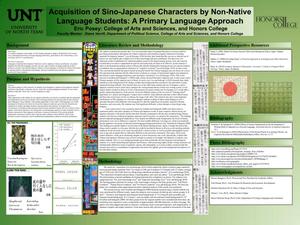 Primary view of object titled 'Acquisition of Sino-Japanese Characters by Non-Native Language Students: A Primary Language Approach'.