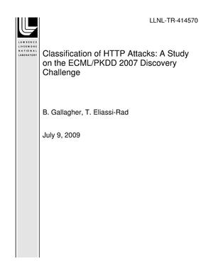 Classification of HTTP Attacks: A Study on the ECML/PKDD 2007 Discovery Challenge