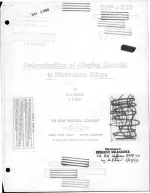 Determination of Alloying Material in Plutonium Alloys