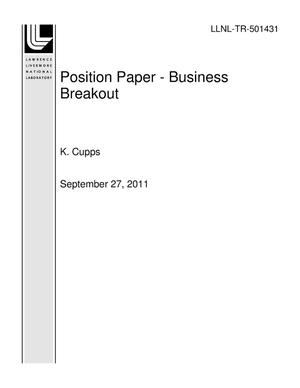 Position Paper - Business Breakout