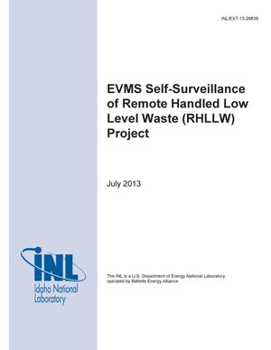 EVMS Self-Surveillance of Remote Handled Low Level Waste (RHLLW) Project