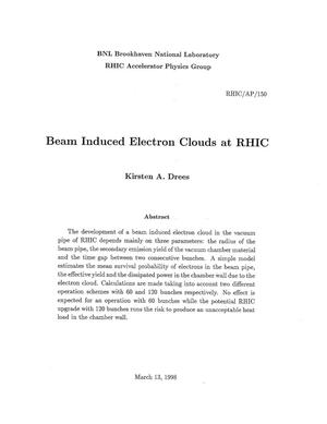 Beam Induced Electron Clouds at RHIC