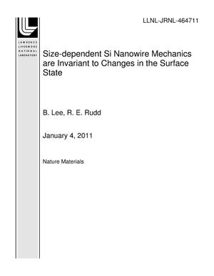 Size-dependent Si Nanowire Mechanics are Invariant to Changes in the Surface State