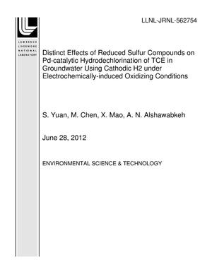 Distinct Effects of Reduced Sulfur Compounds on Pd-catalytic Hydrodechlorination of TCE in Groundwater Using Cathodic H2 under Electrochemically-induced Oxidizing Conditions