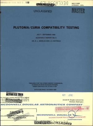 Plutonia/Curia Compatibility Testing. Quarterly Report No. 4, July-- September 1969.