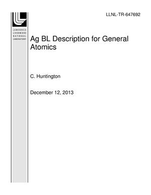 Ag BL Description for General Atomics
